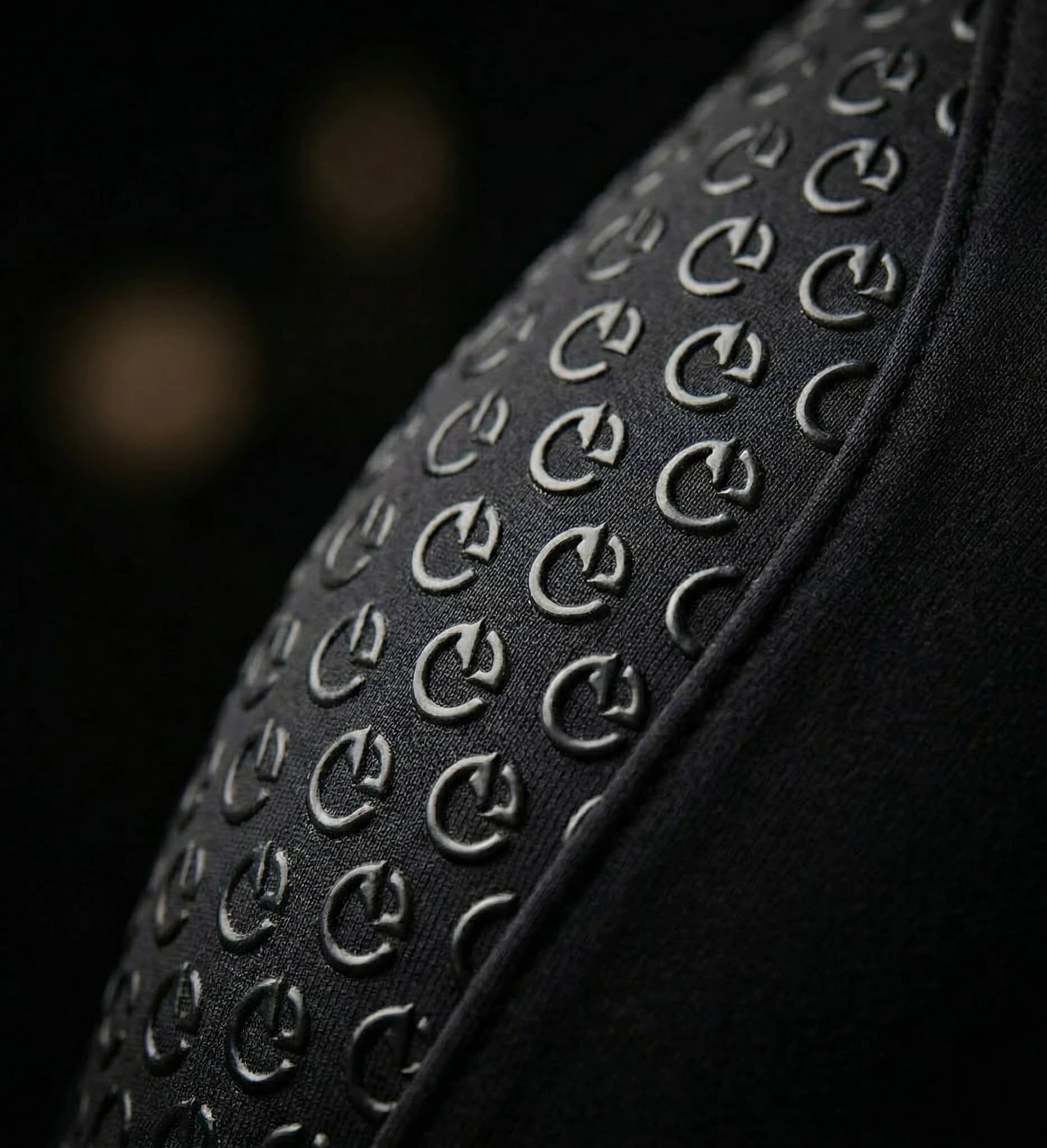 Macro close-up van het EQUIVE siliconen grip patroon